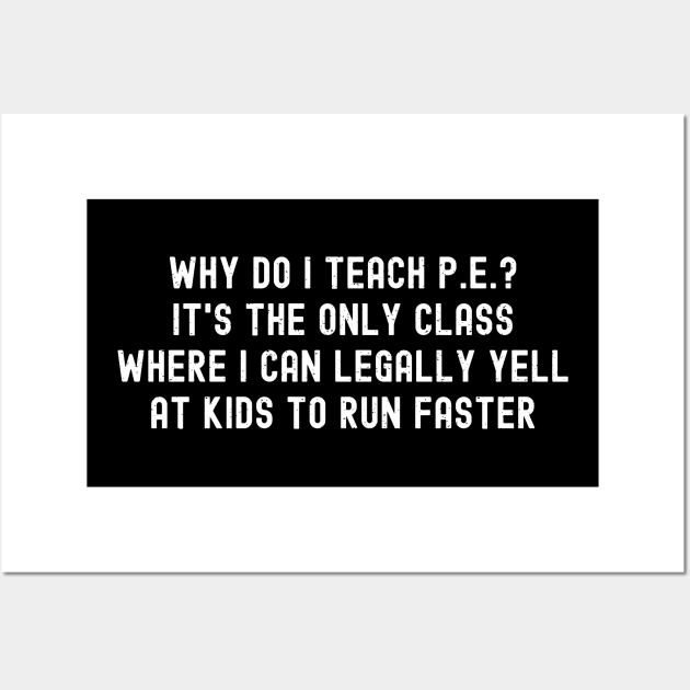 Why do I teach PE? Wall Art by trendynoize